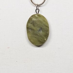 Natural Raw Jade Pendant Necklace
